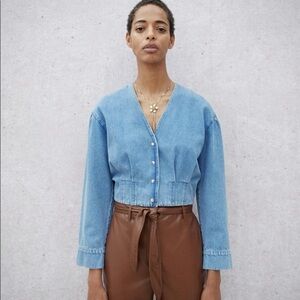 Nanushka Blue Denim Jacket & Top